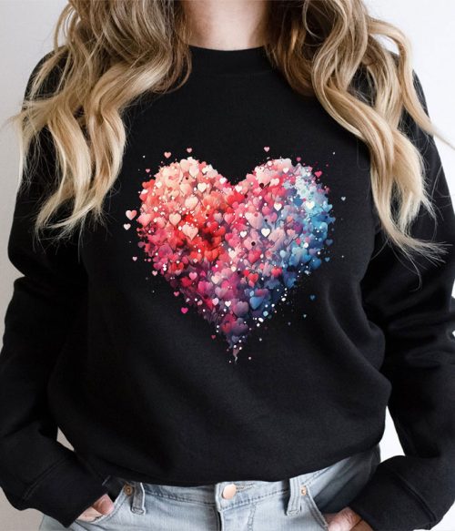 Bubble Heart Teacher Sweatshirt