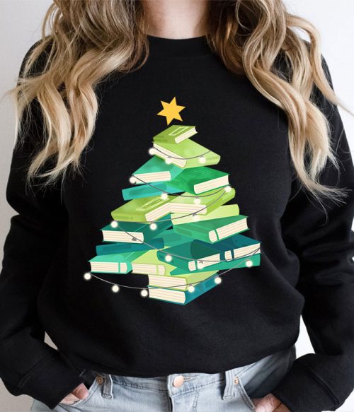 Christmas Book Teacher Sweatshirt