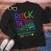 Funny Testing Teacher Rock The Test Teacher Long Sleeve T-Shirt