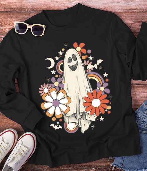 Halloween Night Quirky Smile Long Sleeve T-Shirt