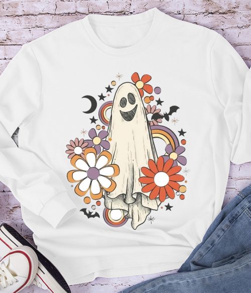 Halloween Night Quirky Smile Long Sleeve T-Shirt
