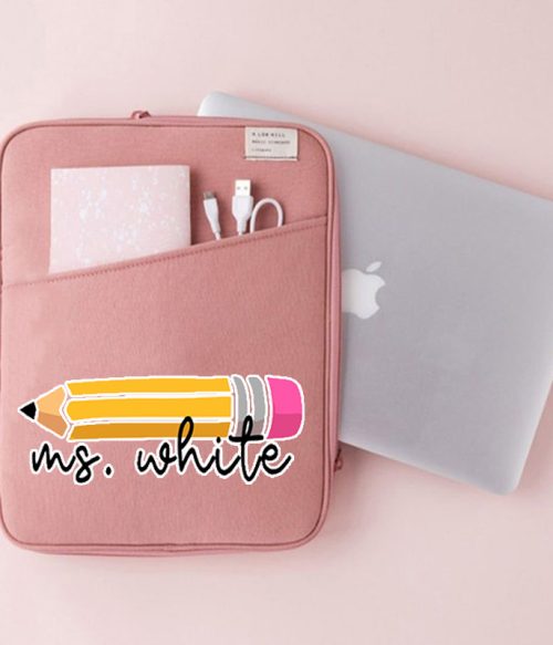 Personalized Pencil Teacher 13 MacBook Case"