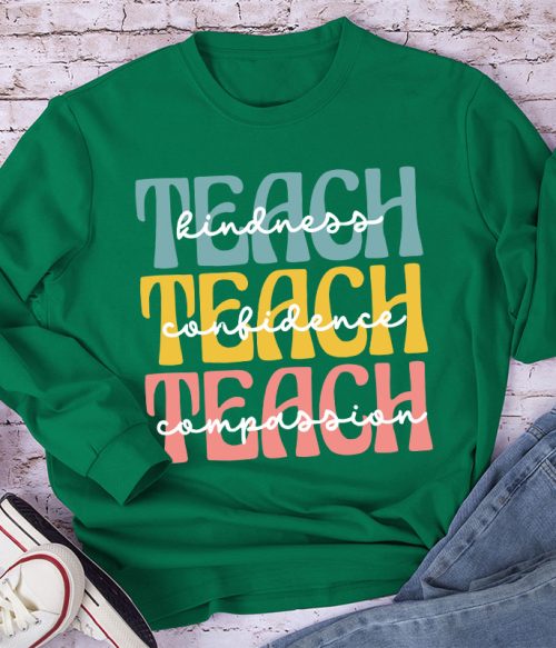 Kindness Confidence Compassion Long Sleeve T-Shirt