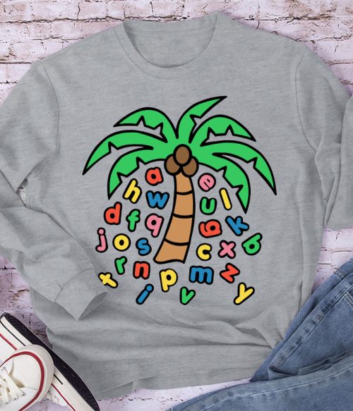 Letters Were Raining Down On The Coconut Trees Long Sleeve T-Shirt