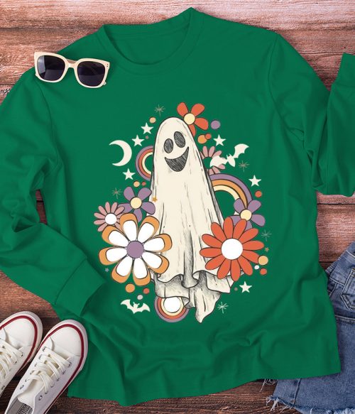 Halloween Night Quirky Smile Long Sleeve T-Shirt
