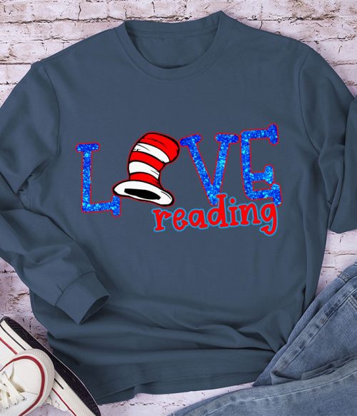 Love Reading Red Hat Long Sleeve T-Shirt