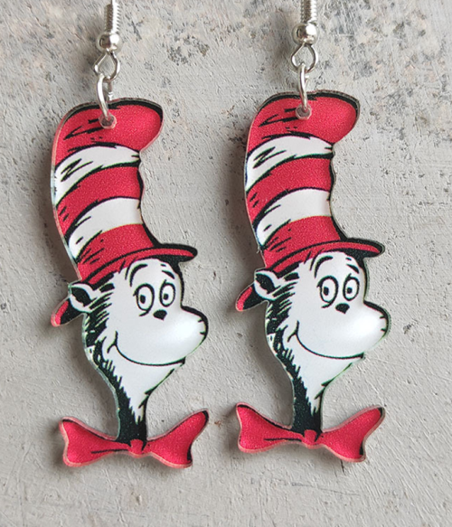 Magic Hat Cat Earrings