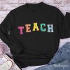 Letter Stickers Teacher Long Sleeve T-Shirt