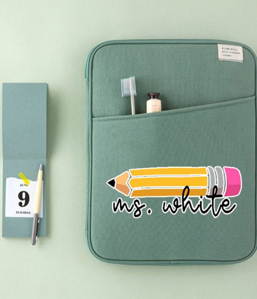 Personalized Pencil Teacher 13 MacBook Case