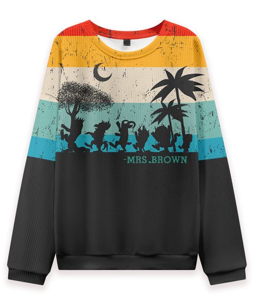 Personalized Name The Wild Things Teacher Ungly Knit Sweatshirt